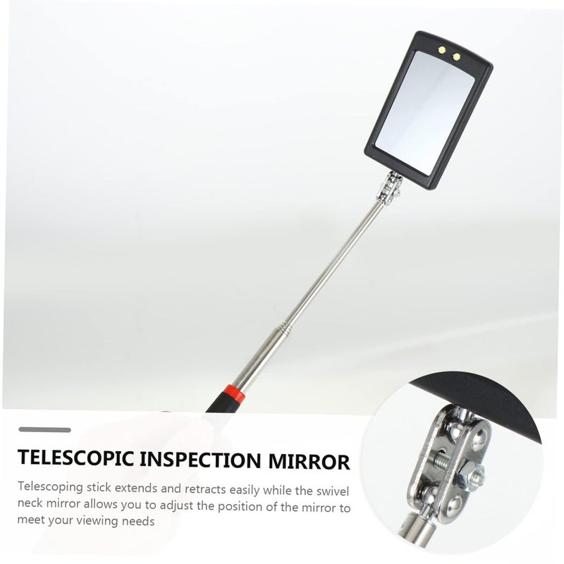 Cabilock 3 قطع مرآة تلسكوبية للتفتيش مع ضوء LED لإصلاح السيارات والميكانيكيين - Image 4